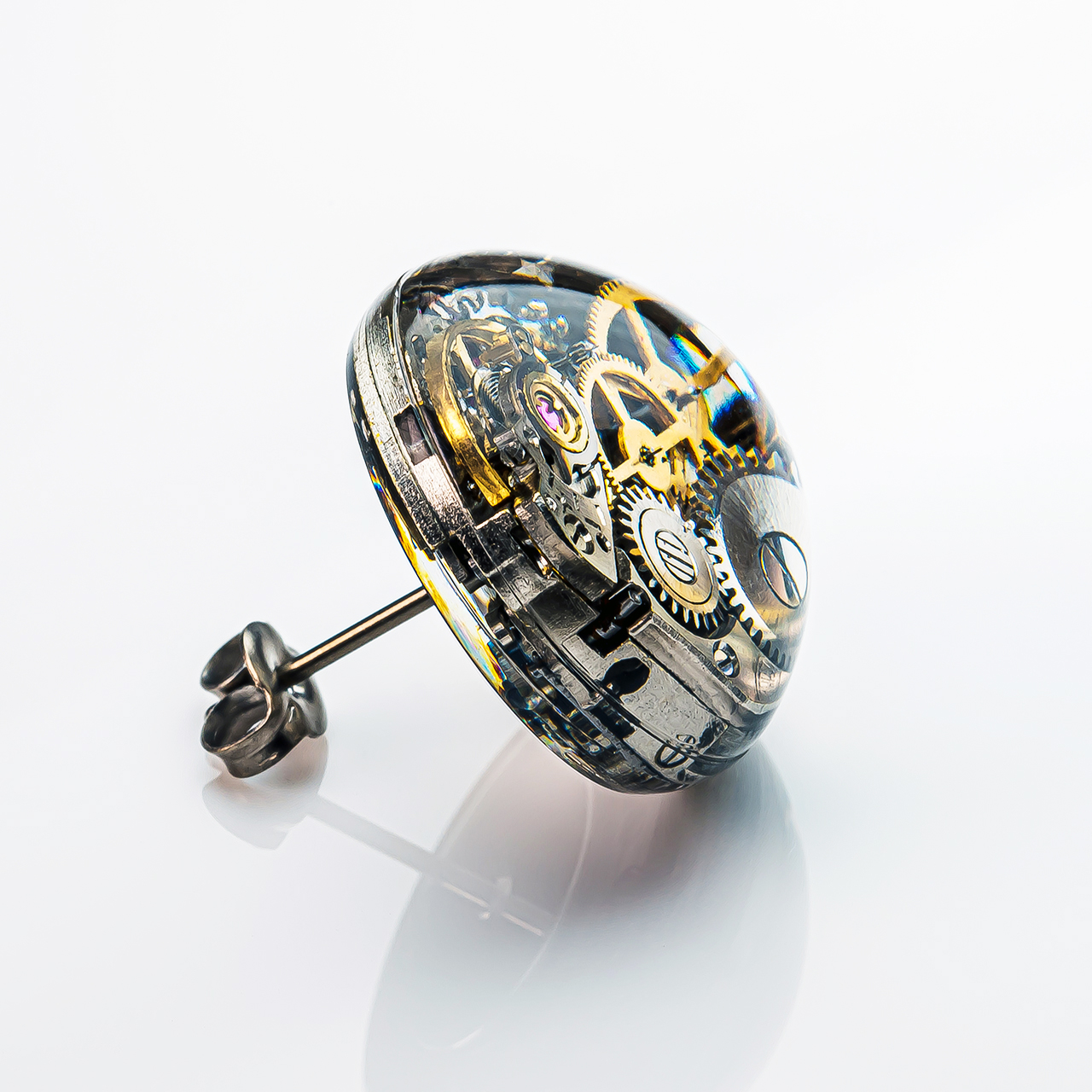 機械式時計のピアス